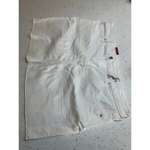 Signature Levi Strauss High Rise White Denim Skirt - Size 14
